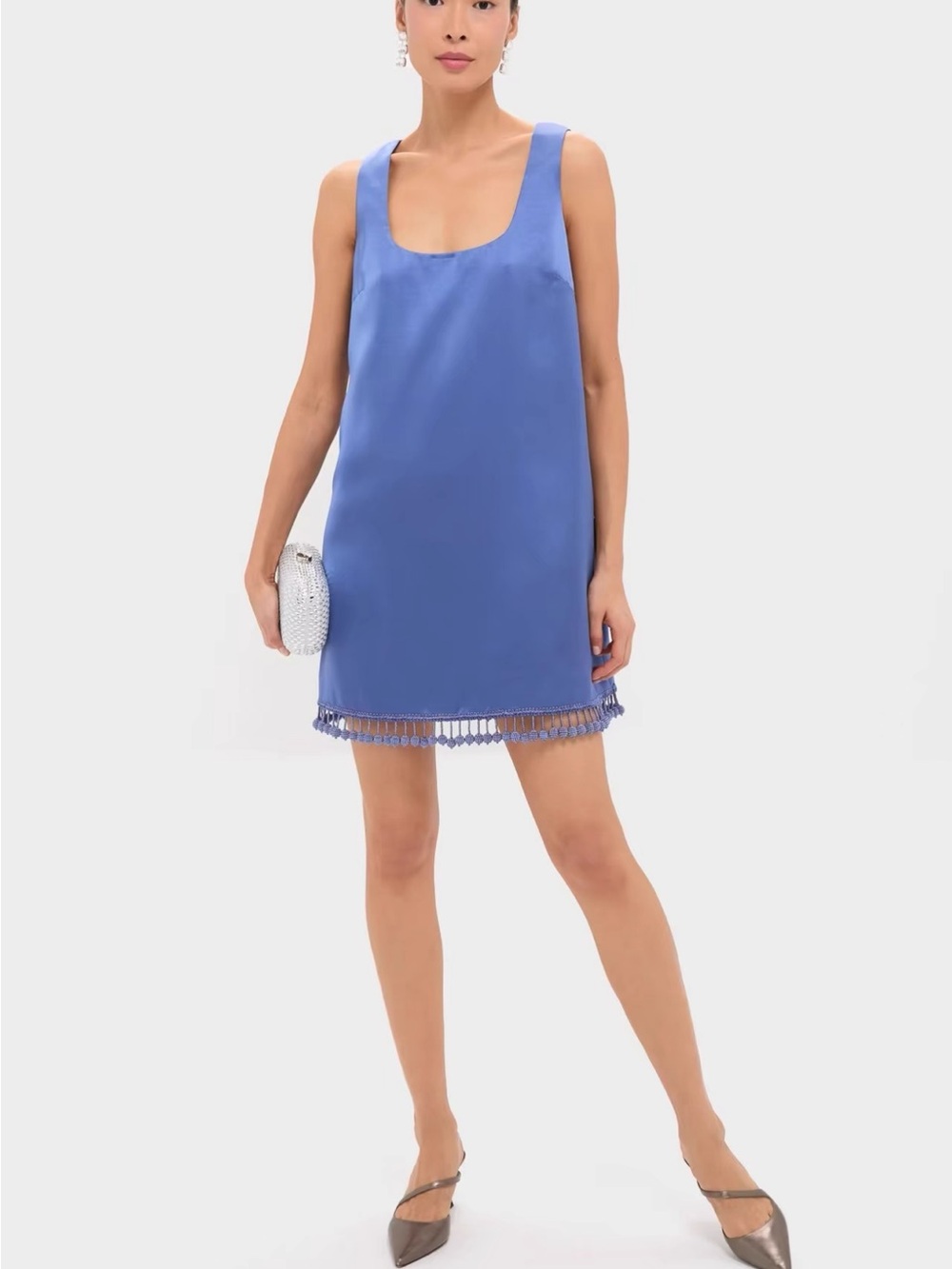TUCKERNUCK Blue Satin Mollie Dress, S M